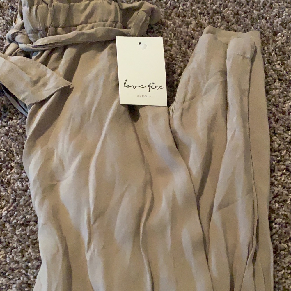 High waisted tie pants